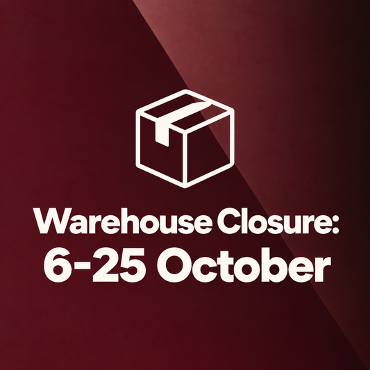 Warehouse Closure: 6–25 October